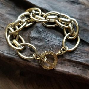 Lauren Ralph Lauren Gold-Tone Double Link Bracelet